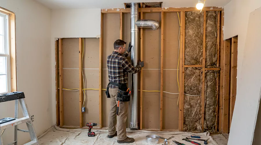 How to Run Ductwork Through Walls?