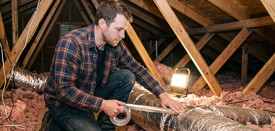 Attic Duct Sealing and Insulation in New Brunswick